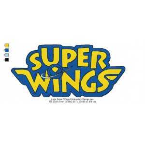 Logo Super Wings Embroidery Design